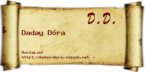 Daday Dóra névjegykártya